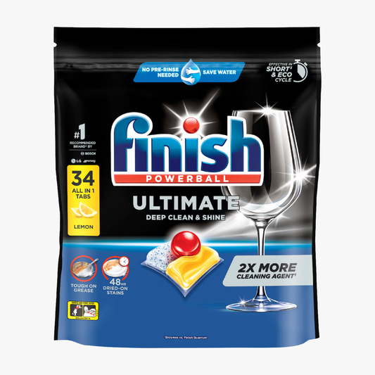 Ultimate Dishwashing Tablets Lemon 34 Pack - Finish