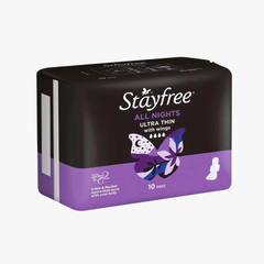 Ultra Thin All Night Wing Sanitary Pads 10 Pack - Stayfree