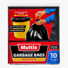 Extra Large Extra Wide Garbage Bags 90cm x 80cm (76l) (10 pack) - Multix