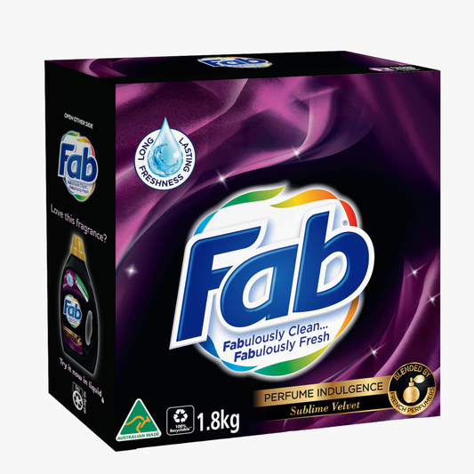 Sublime Velvet Front & Top Loader Laundry Powder 1.8kg - Fab