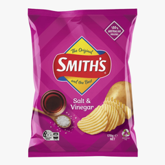 Crinkle Cut Salt And Vinegar Potato Chips 170g - Smith's