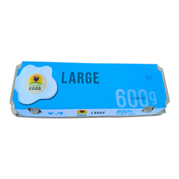 Large Eggs 600g 12 Cage Egg - Sunrise Egg