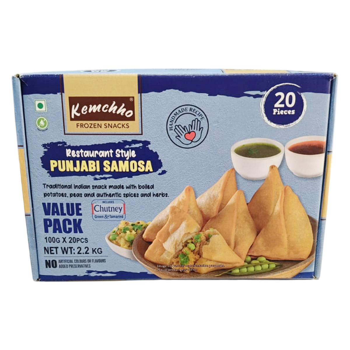 Punjabi Samosa 20pcs (Restaurant Style)(2.2kg) - Kemchho