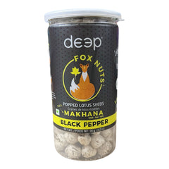 Fox Nuts Popped Lotus seeds Black Pepper Makhana 90g - Deep