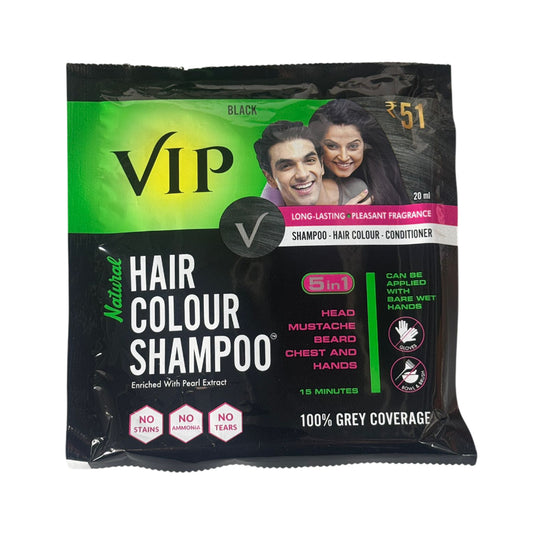 Hair Colour Shampoo Black 20ml - VIP