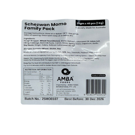 Schezwan Momo Family Pack 1kg - Amba Foods