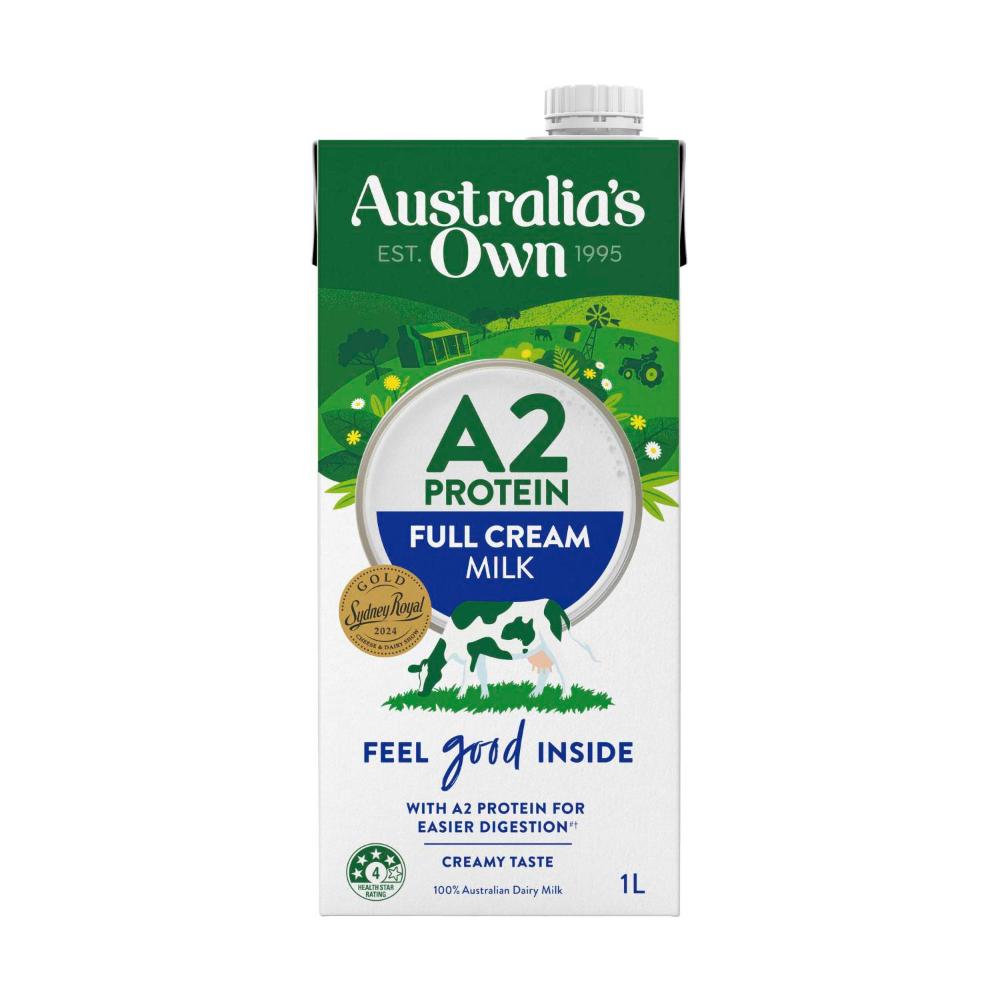 A2 Protein Full Cream Milk 1L - Australia's Own