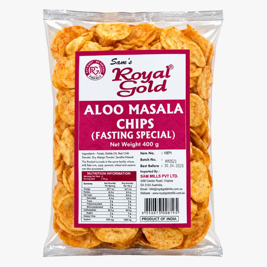 Aloo Masala Chips Fasting Special 400g - Sam's Royal Gold