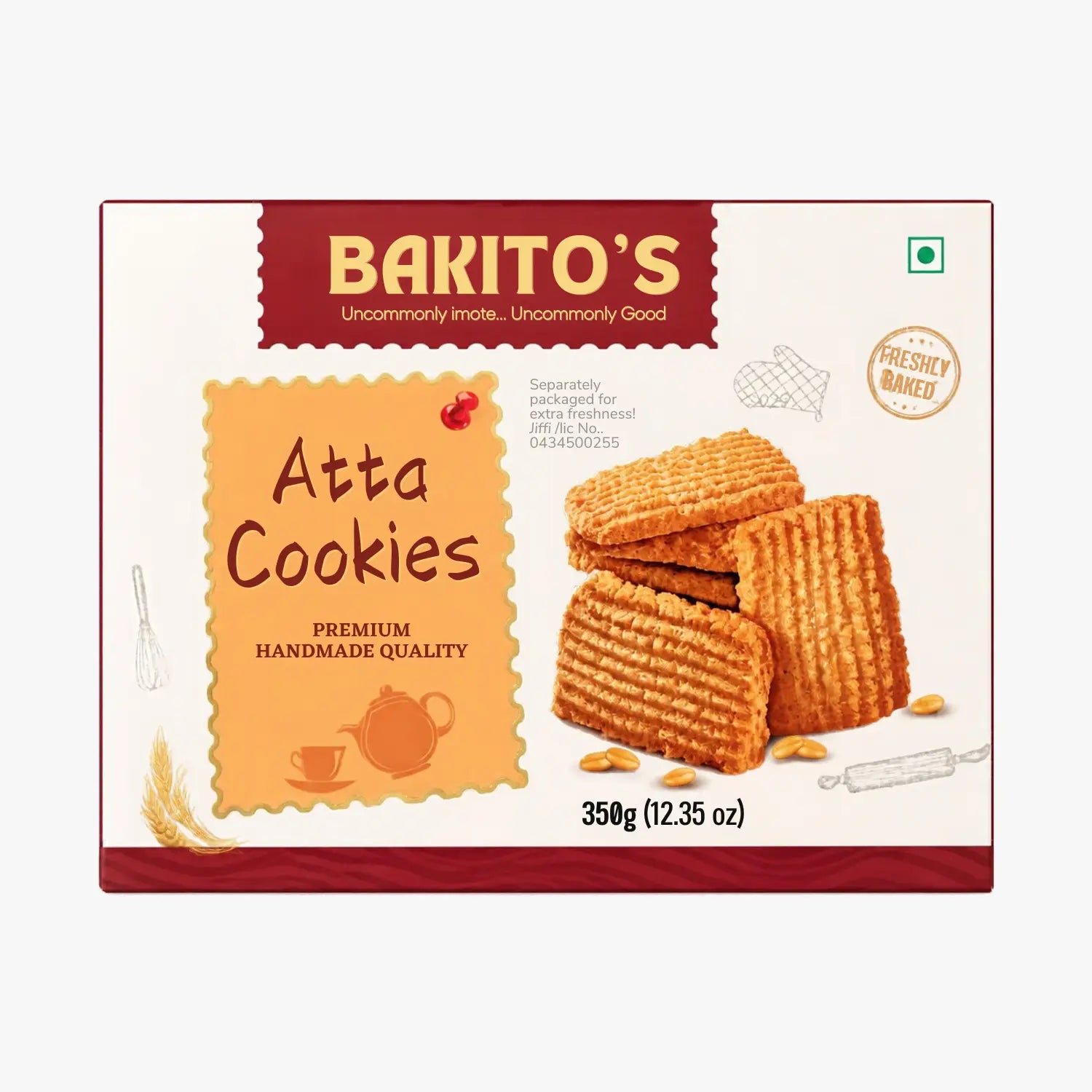 Atta Cookies 350g - Bakitos