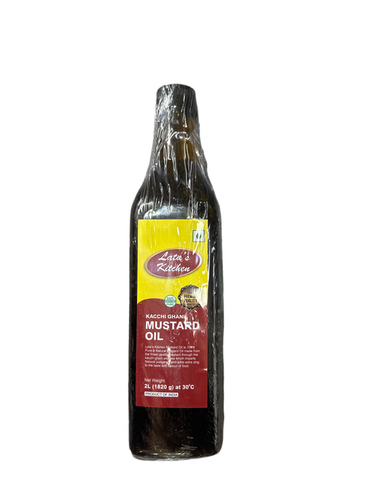 Kacchi Ghani Mustard Oil 2 Litres - Lata's Kitchen