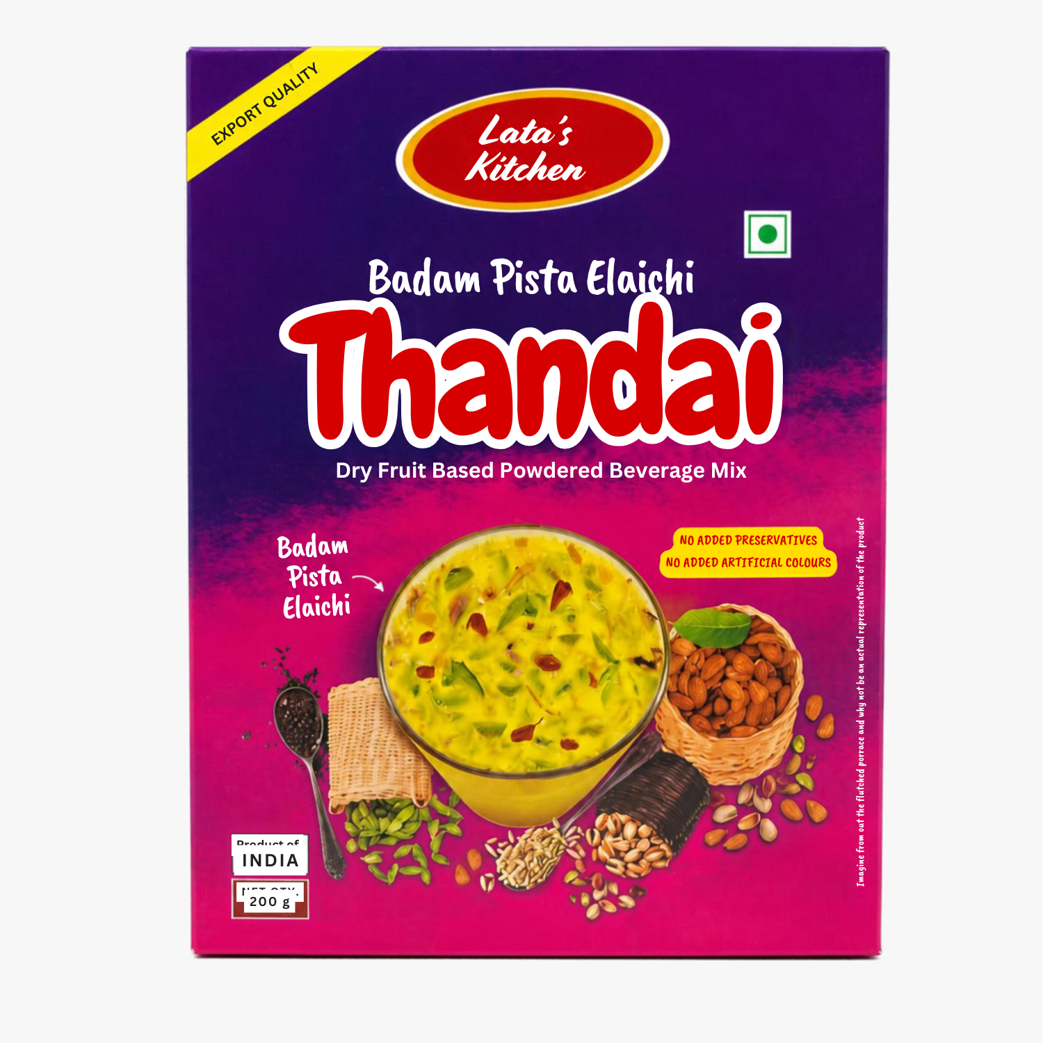 Badam Pista Elaichi Thandai Mix 200g - Lata's Kitchen