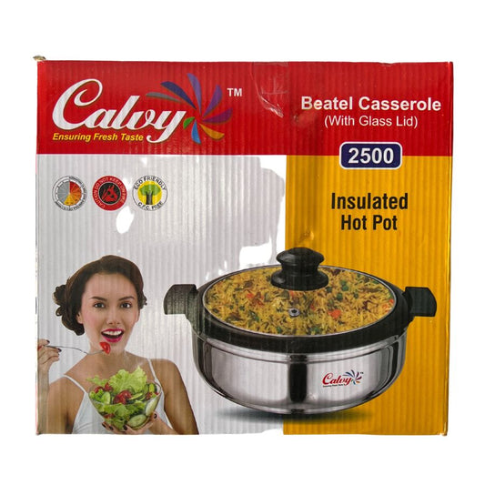 Beatel Casserole (With Glass Lid) 2500 - Calvy