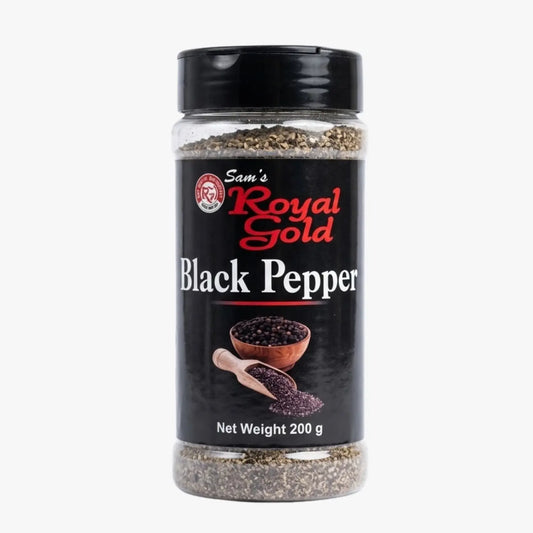 Black Pepper Powder Sprinkler 200g - Sam's Royal Gold