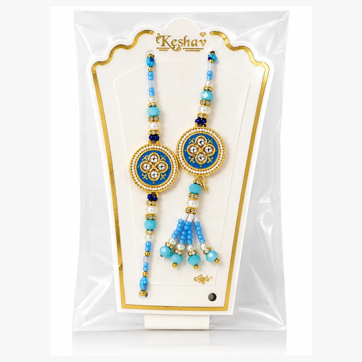 Blue Royal Couple Rakhi