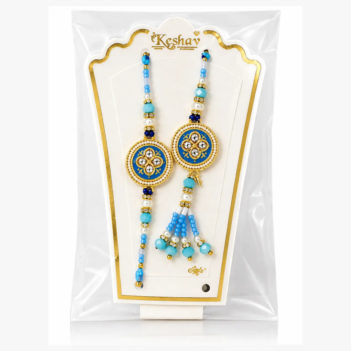 Blue Royal Couple Rakhi