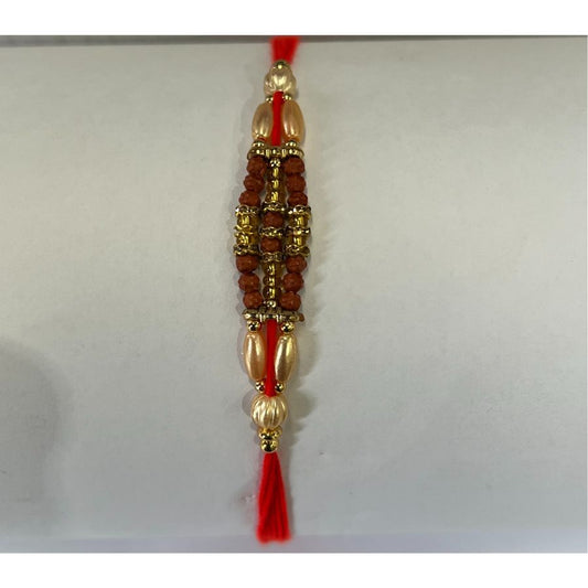 Brown Beads & Pearl Rakhi