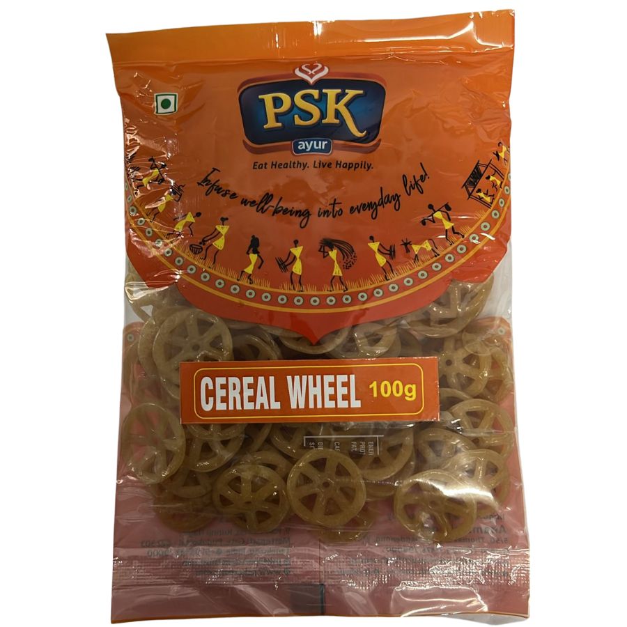 Cereal Wheel Fryums 100g - PSK Ayur