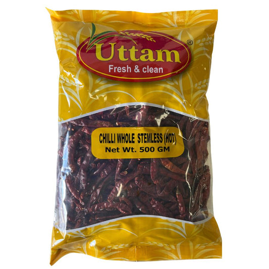 Chilli Whole Hot 500g - Uttam