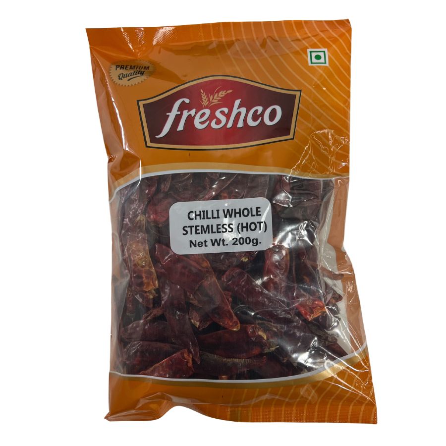 Chilli Whole Stemless (Hot) 200g - Freshco