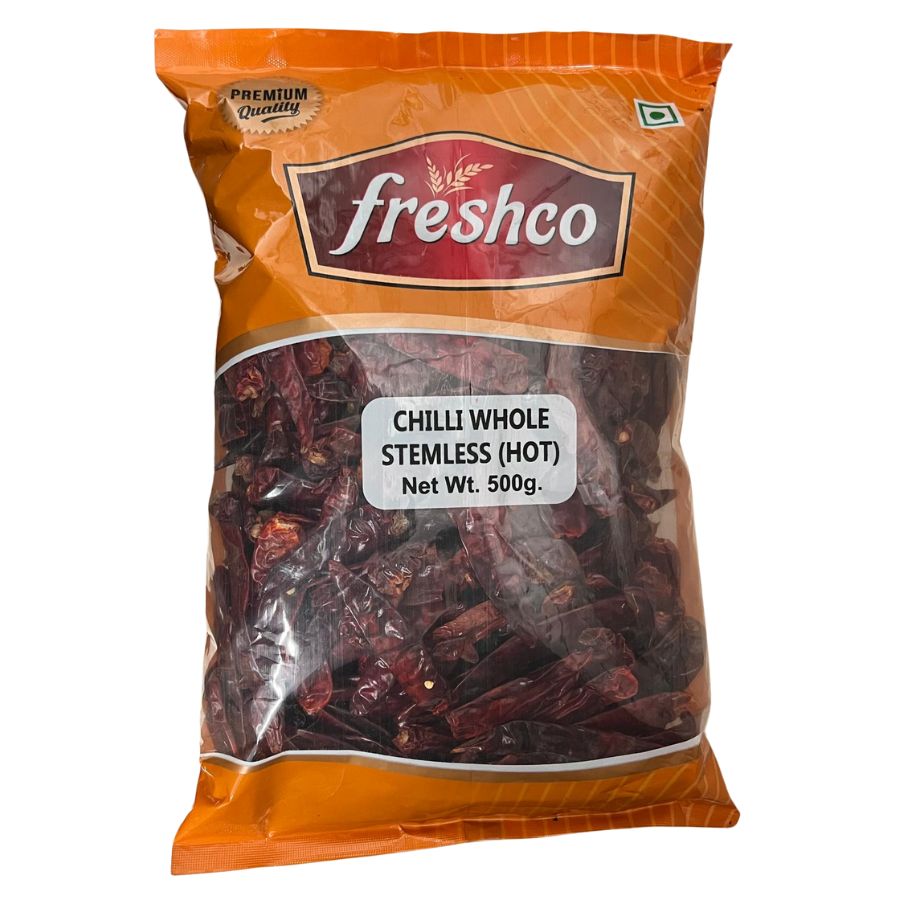 Chilli Whole Stemless (Hot) 500g - Freshco