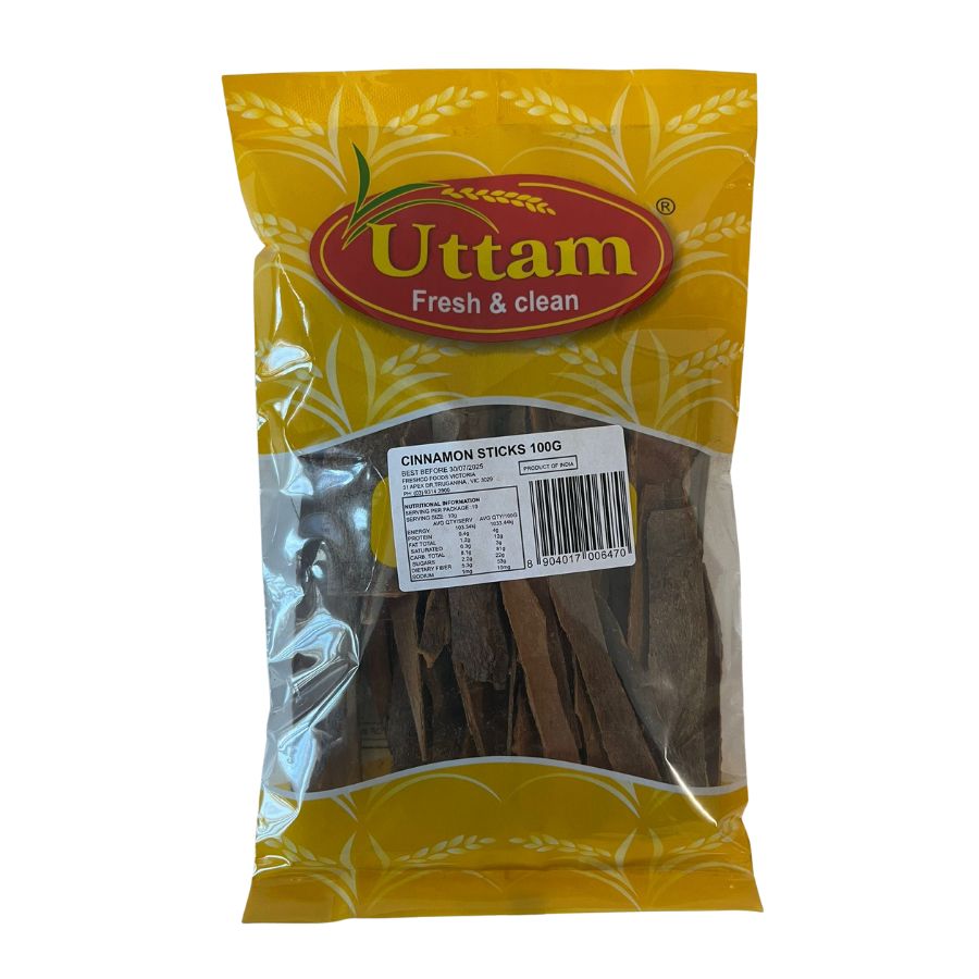 Cinnamon Barks (Sticks) 100g - Uttam