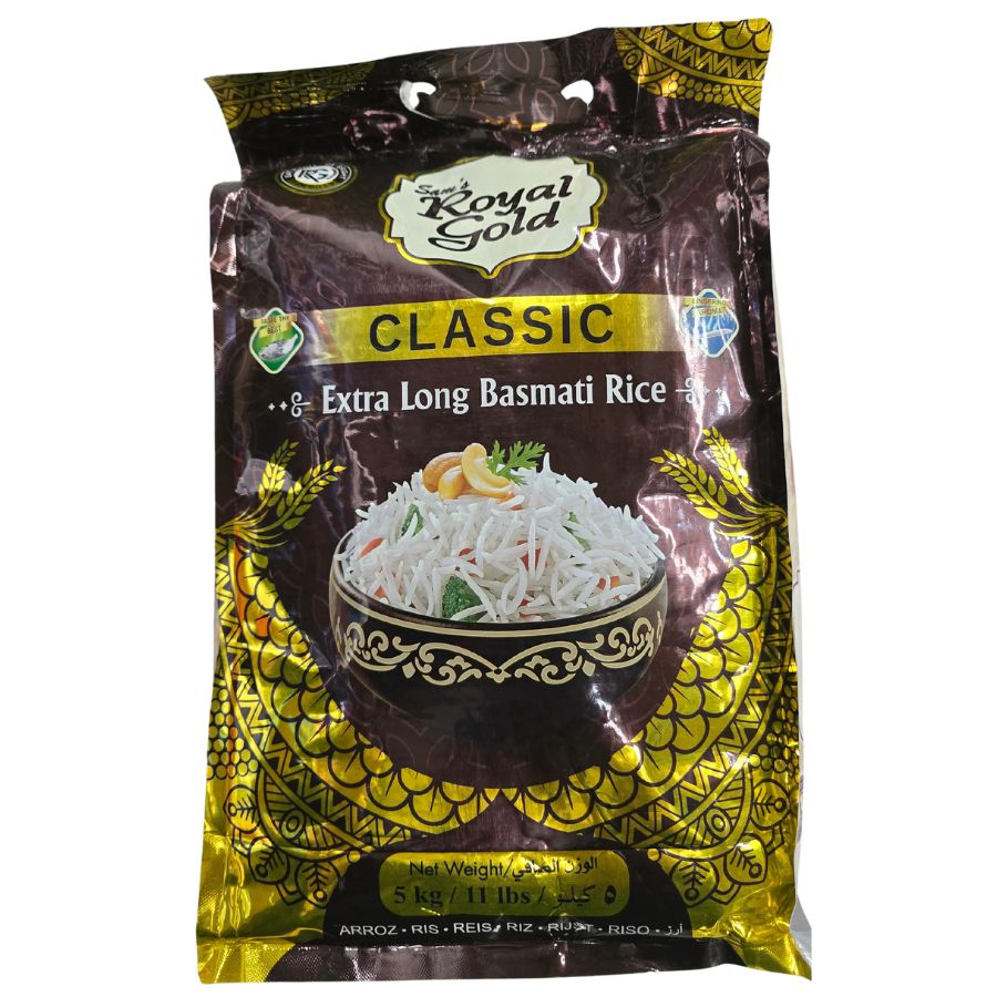 Classic Basmati Rice (Extra Long Grain) 5kg - Royal Gold