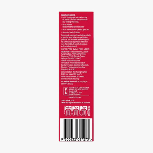 Colgate Optic White Teeth Whitening Toothpaste High Impact 85g 