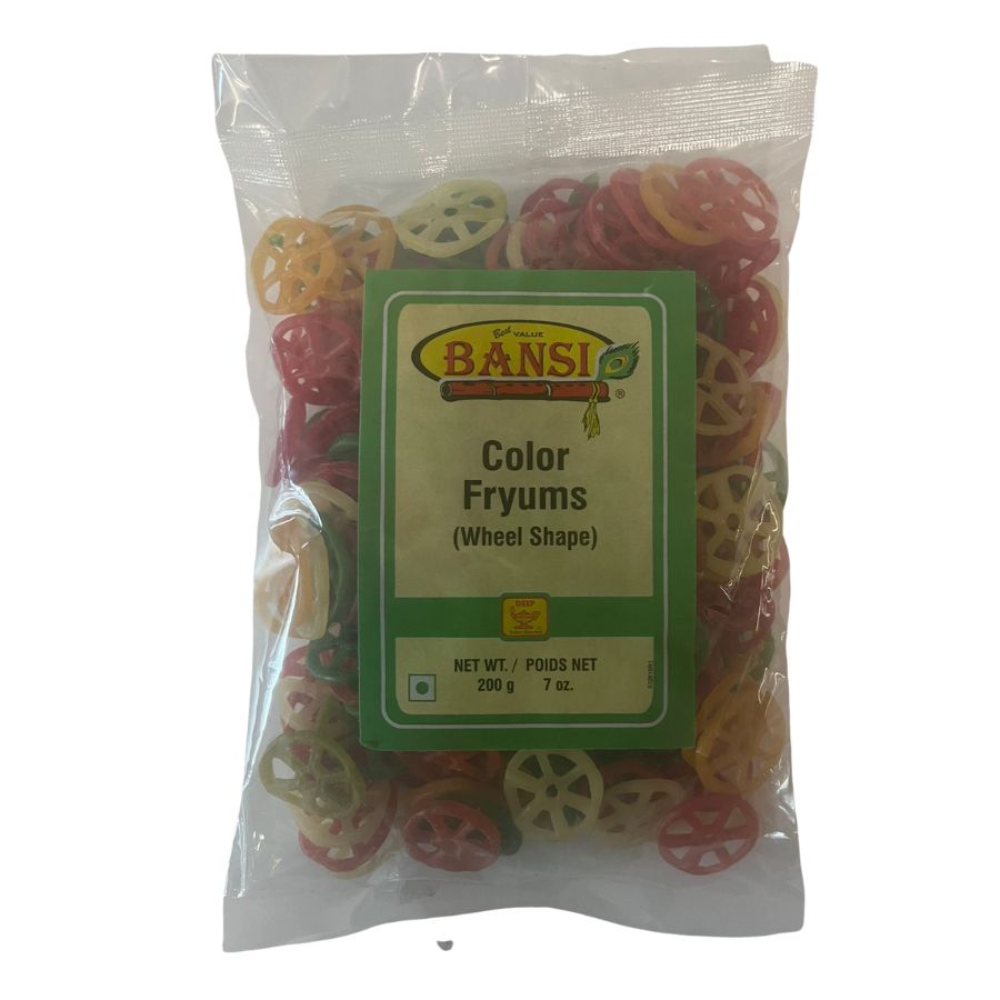 Coloured Wheels Fryums 200g - Bansi (Deep)