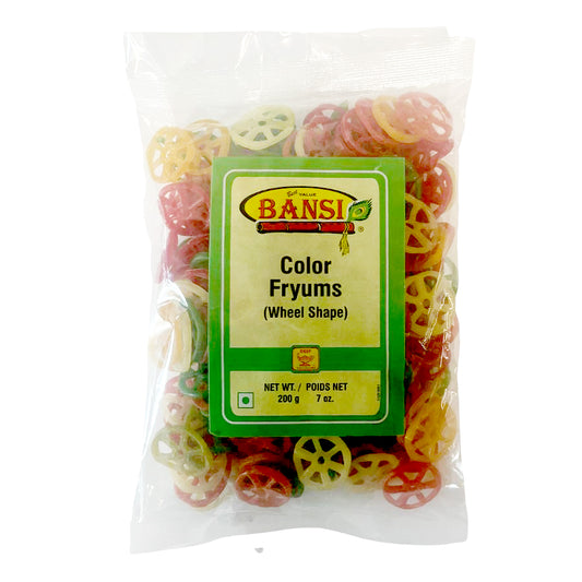 Coloured Wheels Fryums 200g - Bansi (Deep)