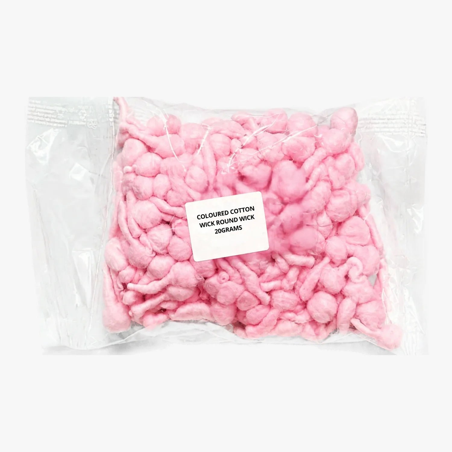 Coloured Cotton Wick Round (Pink) 20g