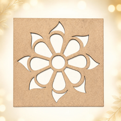 Crowned Petal Motif Pattern Stencils