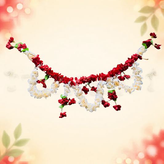 Decorative Red White Hanging Toran