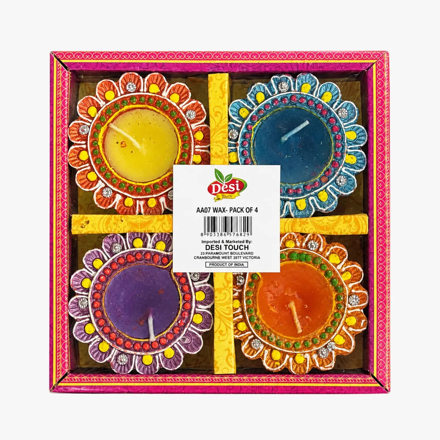 Diwali Diya Wax 4pcs (AA07) -  Desi Touch