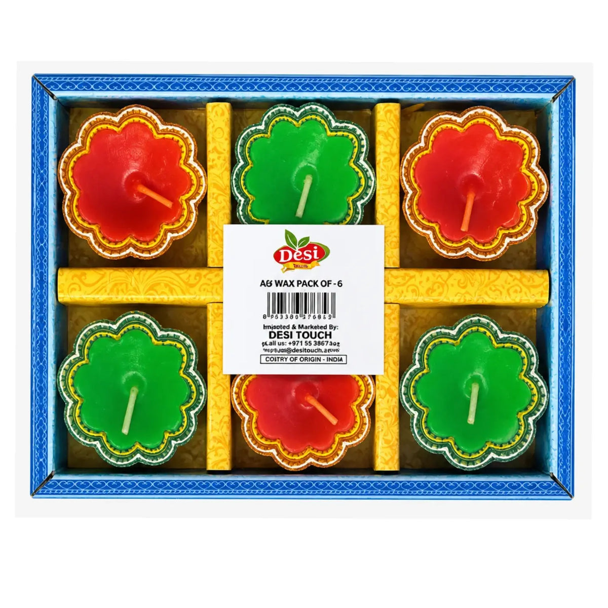 Diwali Diya Wax 6pcs (A06) - Desi Touch