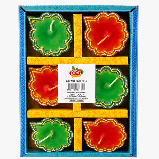 Diwali Diya Wax 6pcs (A06) - Desi Touch
