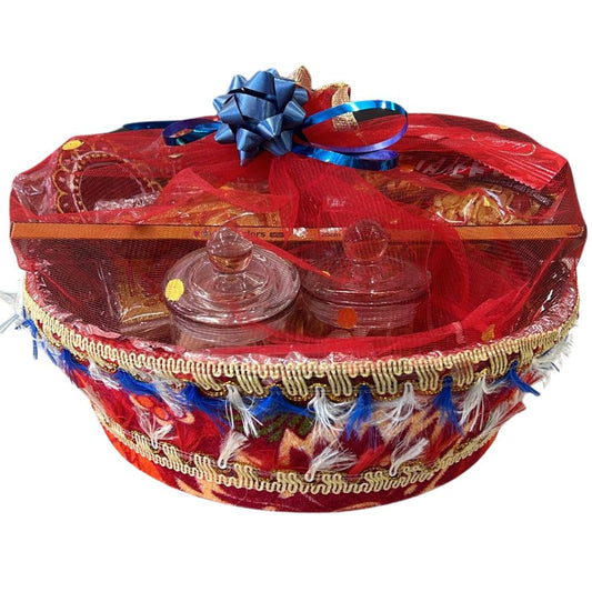 Diwali Gift Hamper Basket (Red)