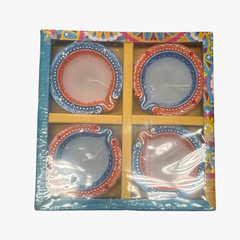 Diwali Fancy Diya with Wax 4Pc(color and design may vary)
