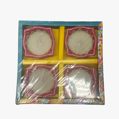 Diwali Fancy Diya with Wax 4Pc(color and design may vary)