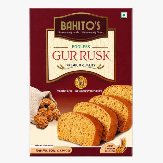 Eggless Gur Rusk 600g - Bakito's