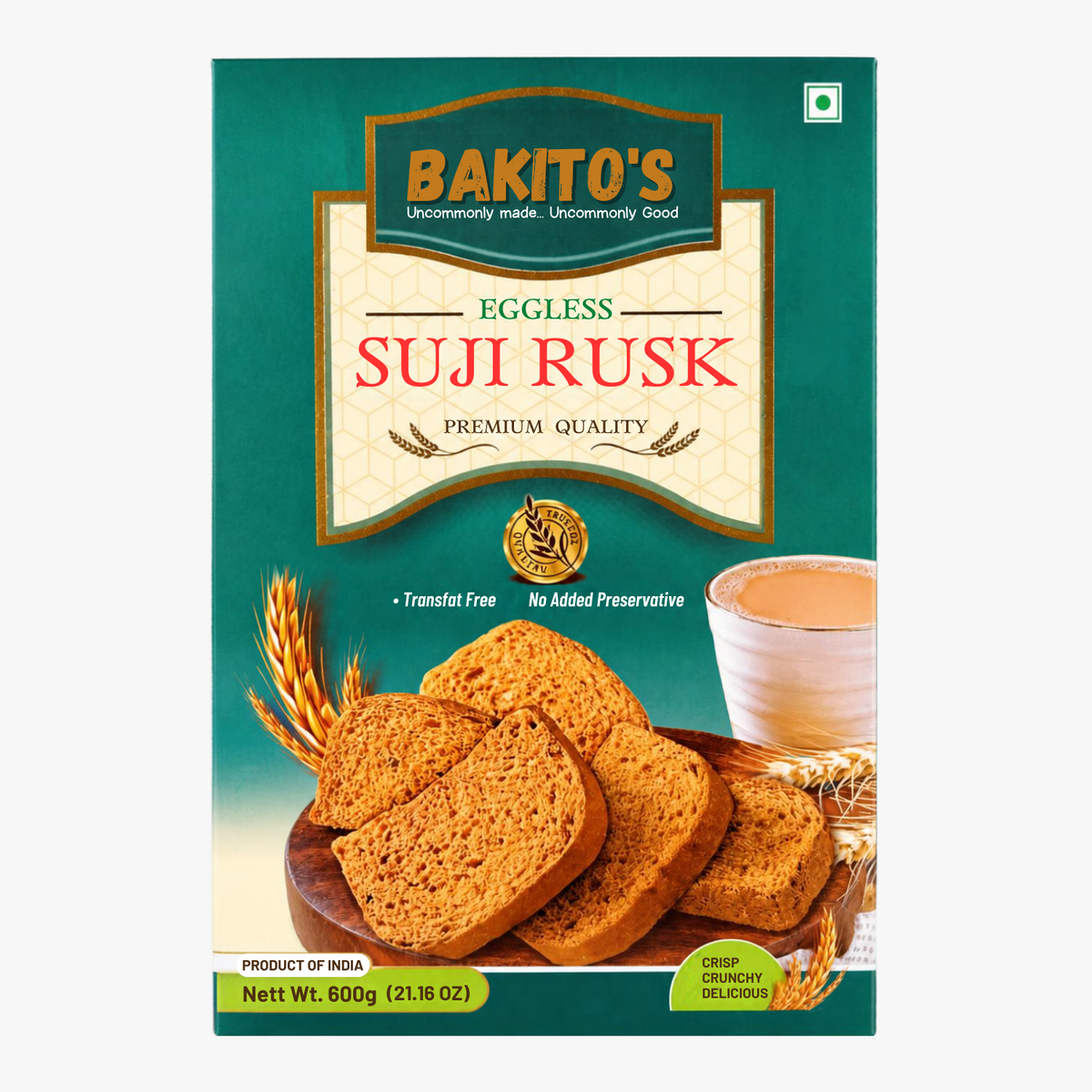 Eggless Suji Rusk 600g - Bakito's