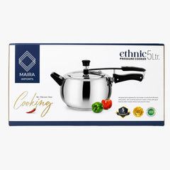 Ethnic Stainless Steel Pressure Cooker 5L - Maira Imports