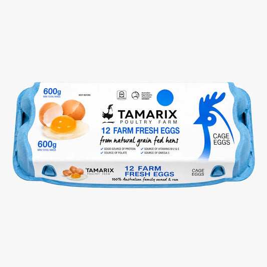 Farm Fresh Cage Eggs 12pcs 600g - Tamarix