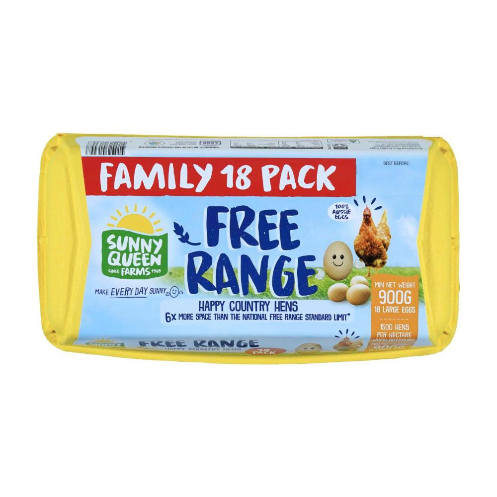 Free Range Eggs 18 Pack - Sunny Queen