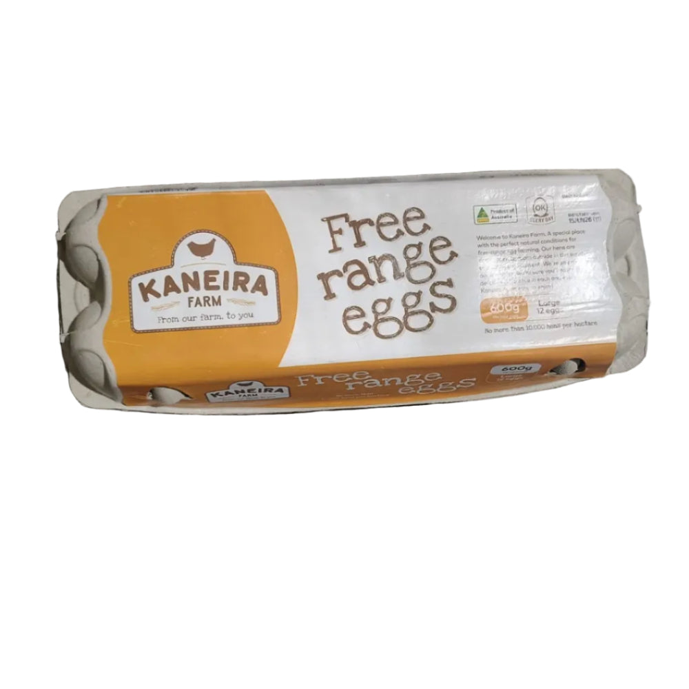 Free Range Eggs 12 Large 600g - Kaneira Farm