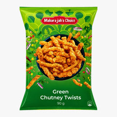 Green Chutney Twists 90g - Maharajah's Choice
