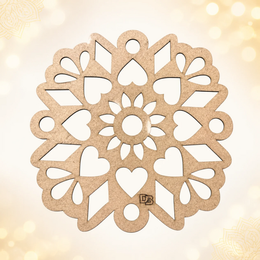 Heart Motifs Circular Mandala