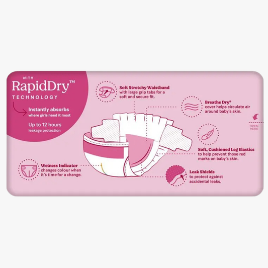 Ultra Dry Nappies Girls Size 5 (13-18Kg) 32 Nappies - Huggies