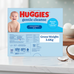 Thick Baby Wipes Coconut Oil 400 Wipes - Huggies