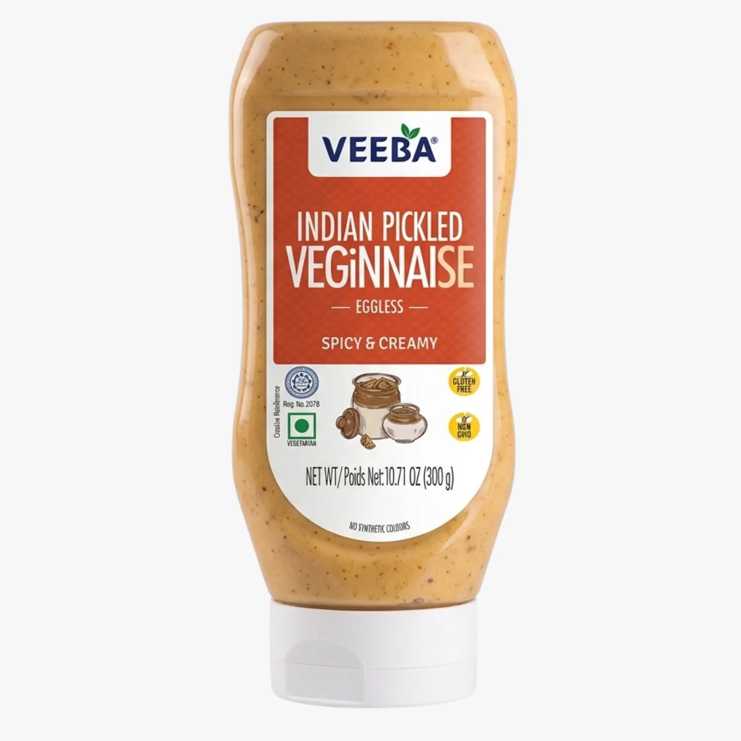 Indian Pickled (Achari) Veginnaise (Eggless Spicy & Creamy) 300g - Veeba (Clearance)