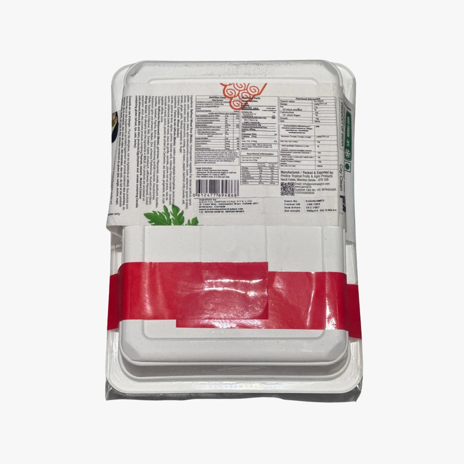 Jacme Malabar Porotta Veg Roll 400g 